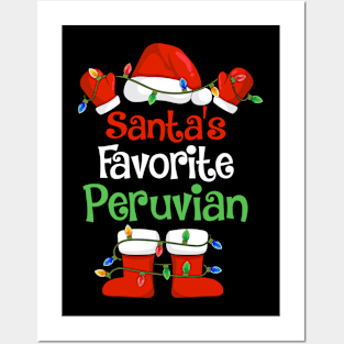 Santa's Favorite Peruvian Funny Christmas Pajamas Posters and Art